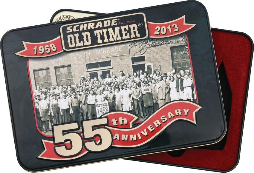 Schrade 55TIN Old Timer 55th Anniversary Tin – Deluxe Knife Storage by Schrade