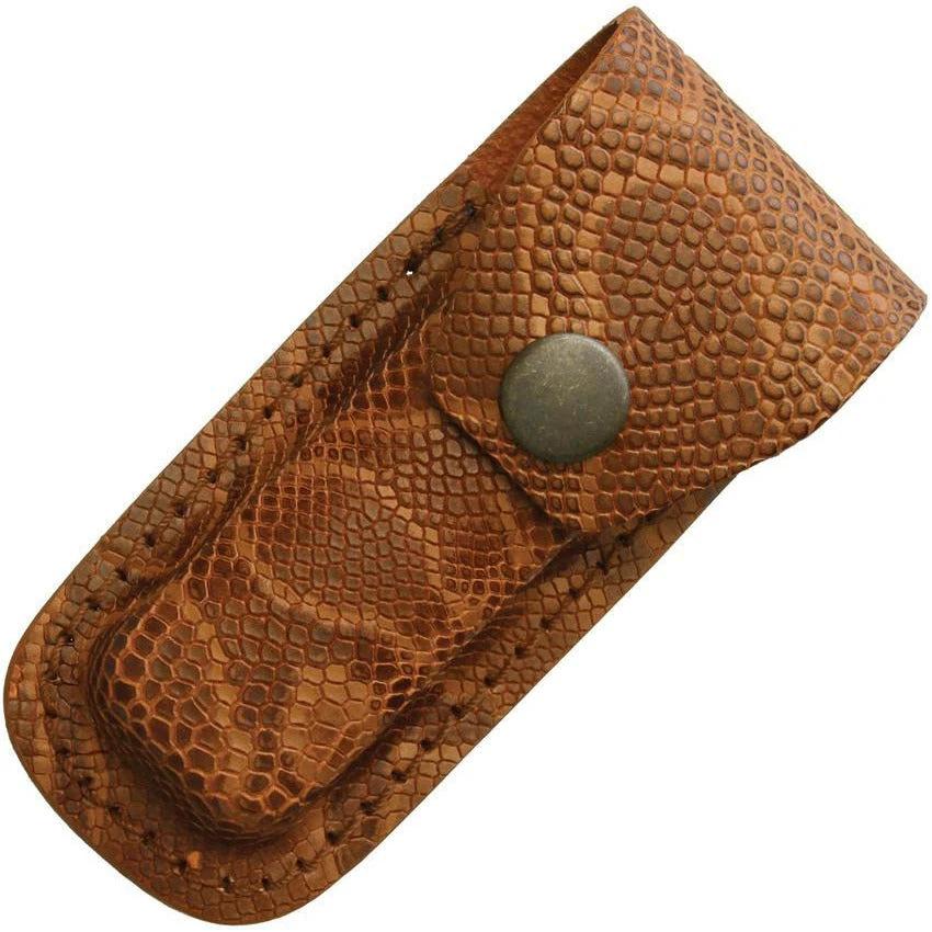 Sheaths Leather Belt Pouch Brown FOLDER 4" BROWN PYTHON by Sheaths
