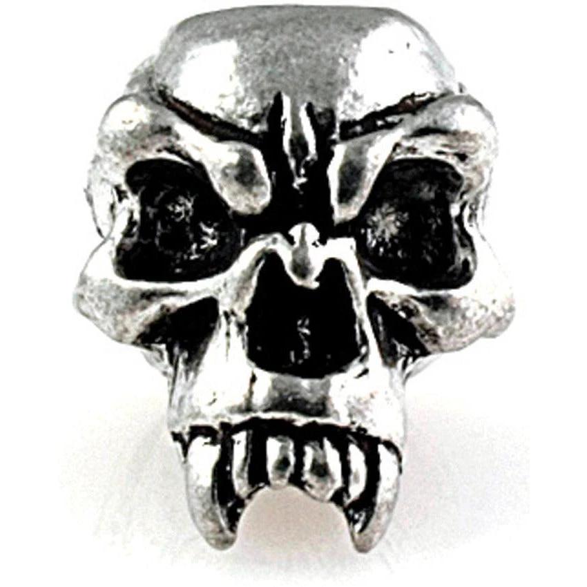 Schmuckatelli Co Fang Skull Bead Pewter FP by Schmuckatelli Co
