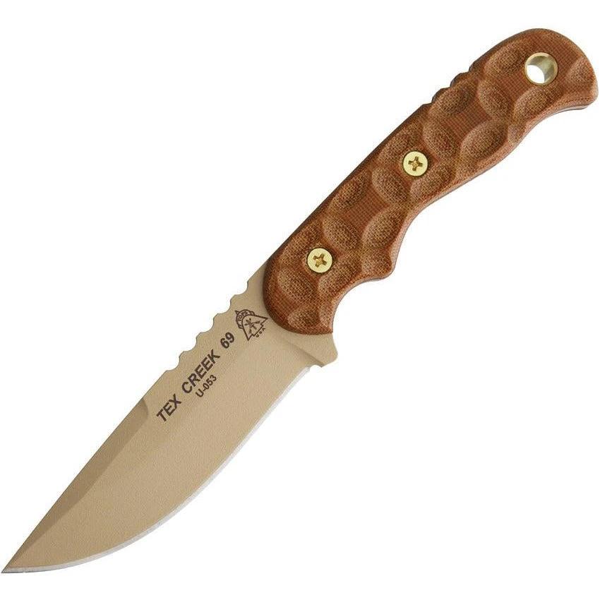 TOPS Tex Creek 69 Tan Blade/Handle TEX-69 by Black Country Outdoor