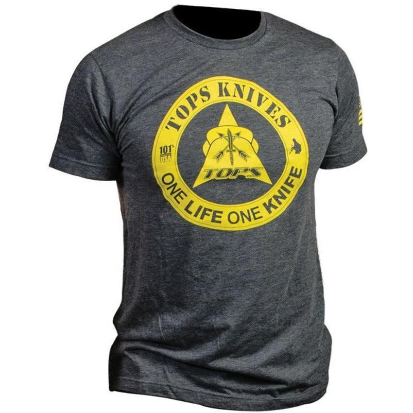 TOPS T-Shirt One Life One Knife XL TS-1LNAV XL by Black Country Outdoor