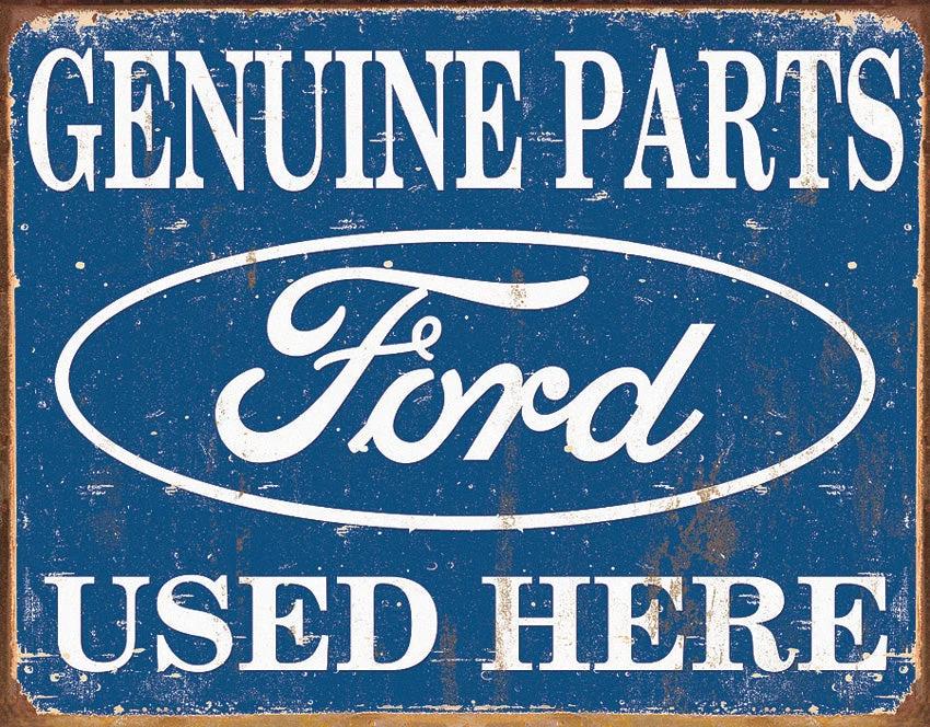 Tin Signs Ford Parts Used Here 1422 by Tin Signs