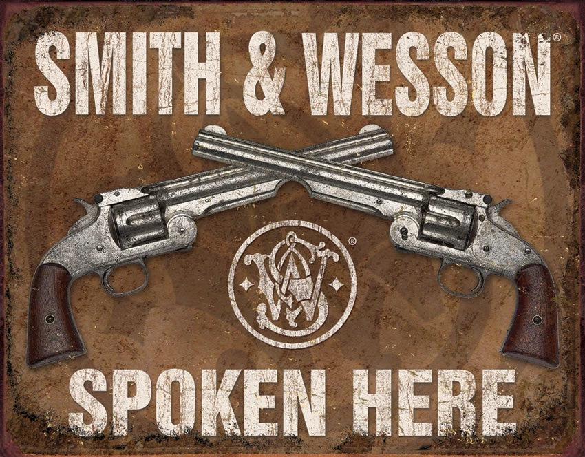 Tin Signs S&W Spoken Here 1849 by Tin Signs
