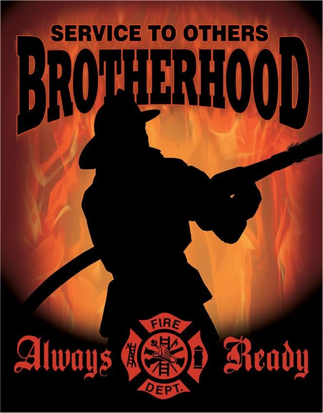 Tin Signs Fireman Brotherhood 1901 by Tin Signs