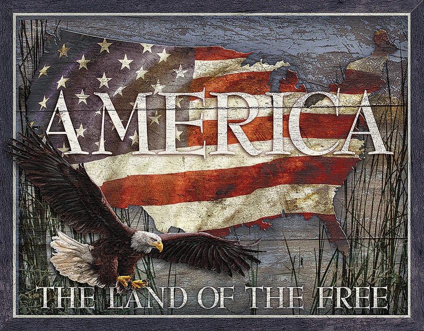 Tin Signs America Land of Free 2159 by Tin Signs