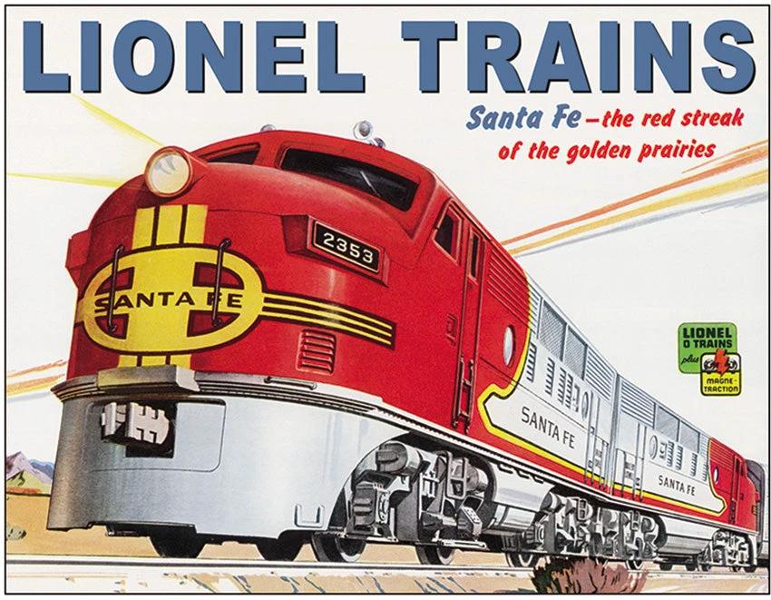 Tin Signs Lionel Santa Fe Sign 2284 by Tin Signs