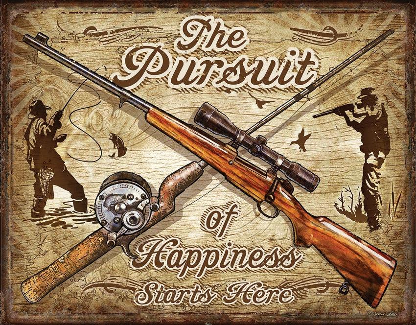 Tin Signs Pursuit Of Happiness Sign 2413 by Tin Signs
