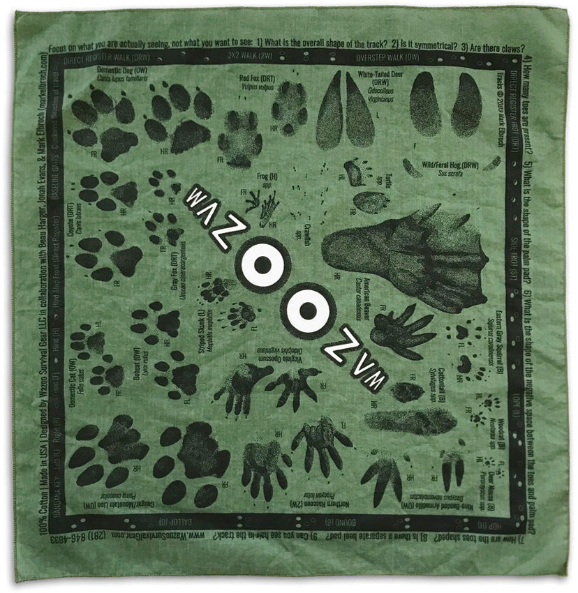 Wazoo Survival Gear Bandana Tracking Field Kit GTR-TK-SG