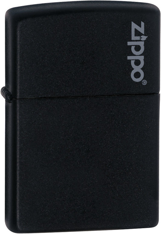 Zippo Black Matte with Logo 218ZL