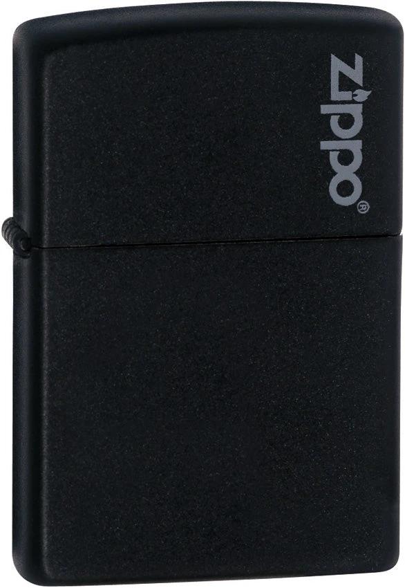 Classic Black Matte Zippo® Logo Lighter by Zippo