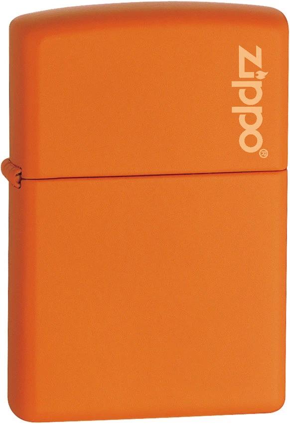 Zippo® Orange Matte Logo Lighter – Model 231ZL by Zippo