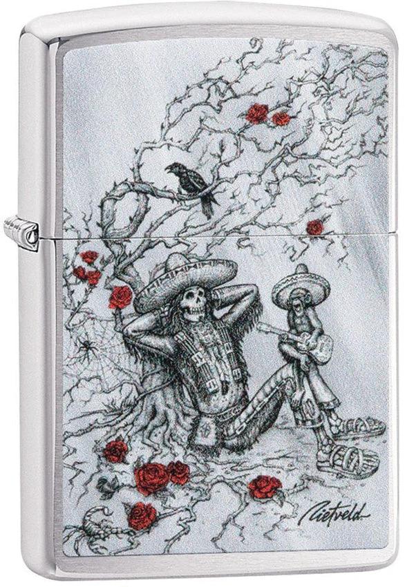 Zippo Rietveld Relaxing Skeleton Lighter – Brushed Chrome by Zippo