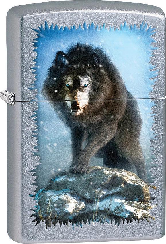 Zippo 15288 Wolf Design Lighter – Street Chrome Finish by Zippo