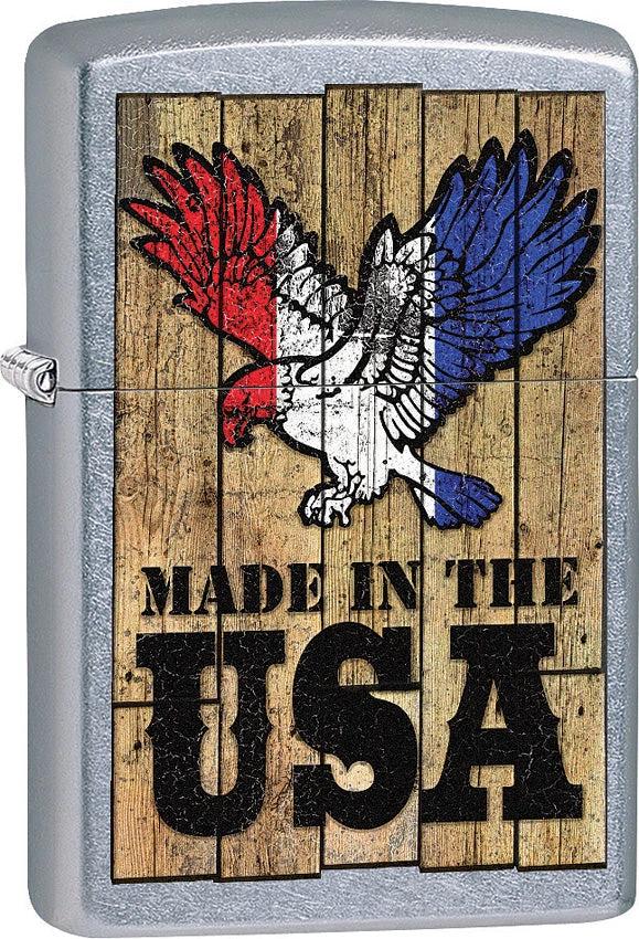 Zippo 15290 Eagle USA Lighter – Street Chrome Finish by Zippo