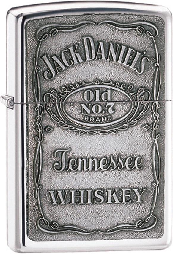 Zippo Jack Daniel’s® Chrome Emblem Lighter – High Polish Finish by Zippo
