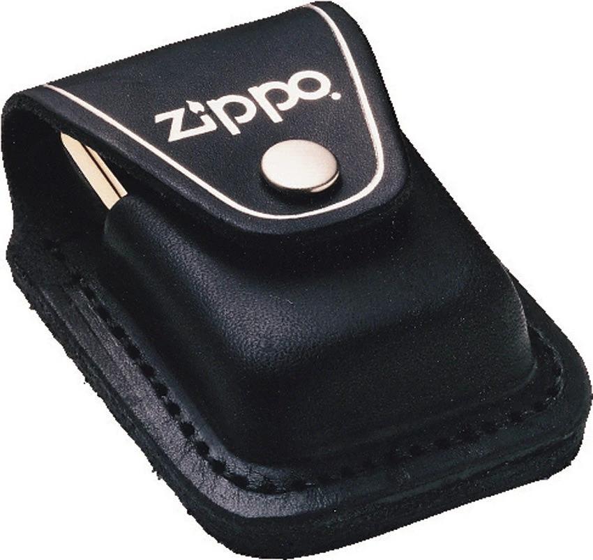 Black Leather Zippo® Lighter Pouch – Belt Loop by Zippo