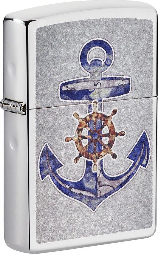 Zippo Anchor Design Windproof Lighter – High Polish Chrome by Zippo