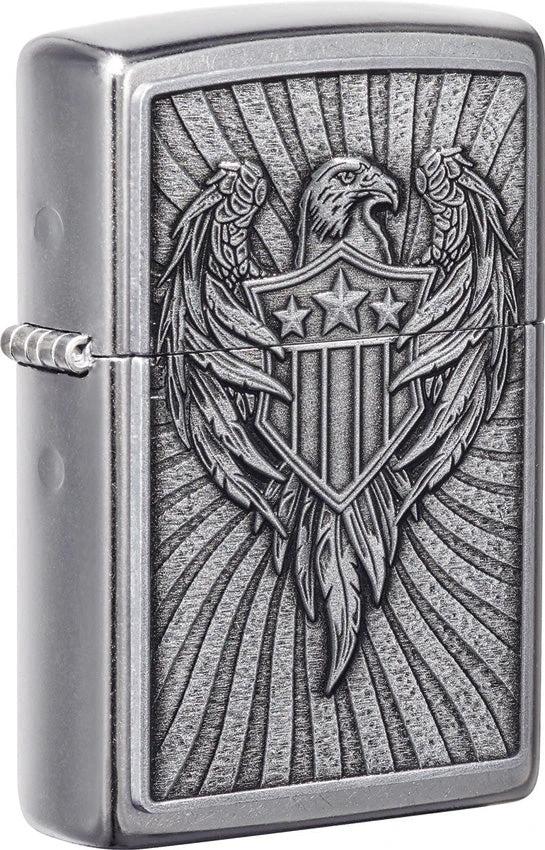 Zippo 19976 Eagle Emblem Street Chrome Lighter by Zippo