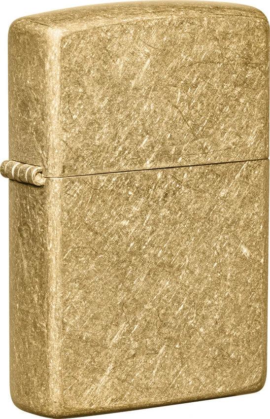 Classic Tumbled Brass Zippo Lighter by Zippo
