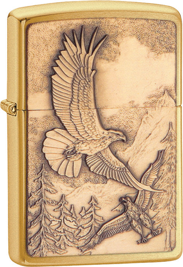 Zippo Z20854 “Where Eagles Dare” Brushed Brass Lighter by Zippo