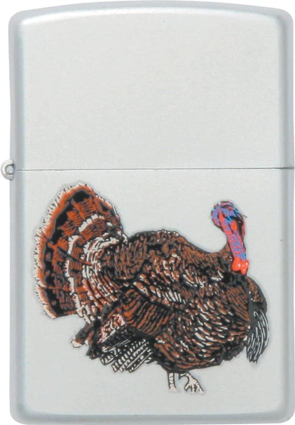 Zippo 23482 Wild Turkey Logo Lighter – Satin Chrome Finish by Zippo