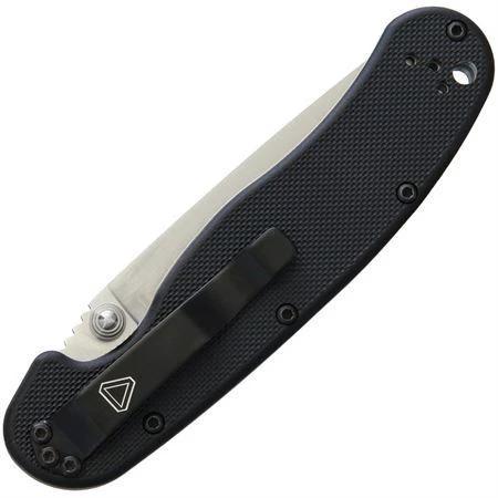 Ontario RAT II Linerlock Folding Knife With D2 Blade 3 Inch Satin Drop Point Rugged Black Nylon Handle EDC Ready by Ontario