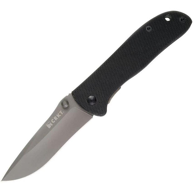 CRKT Drifter Linerlock Knife 6450K For EDC Enthusiasts With Gray Titanium Coated 8Cr14MoV Blade And Black G10 Handle by CRKT