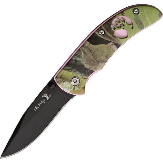 Elk Ridge Pink Camo Linerlock ER120 by Elk Ridge