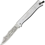 Iconic Douk-Douk Folding Knife Carbon Steel Blade Scroll Etching Silver Bail Handles For Collectors by Douk-Douk