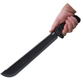 SOG SogFari Machete Eighteen And Three Quarter Inch Sawback Blade Kraton Handle Belt Sheath For Outdoor Enthusiasts by SOG