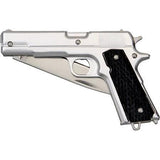 Rough Rider 45 Pistol Knife RR1187 Stainless 3 Inch Closed Black Synthetic Handle For Outdoor Enthusiasts Belt Sheath by Rough Rider