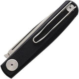 Real Steel GSlip Compact Black G10 Knife 3in VG10 Satin Blade For EDC Enthusiasts And Everyday Carry by Real Steel