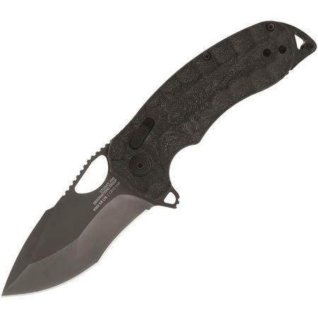 SOG Kiku LTE XR Lock Knife with Black TiNi CTS-XHP Blade, Extended Tang, Canvas Micarta Handle, EDC Tactical by SOG