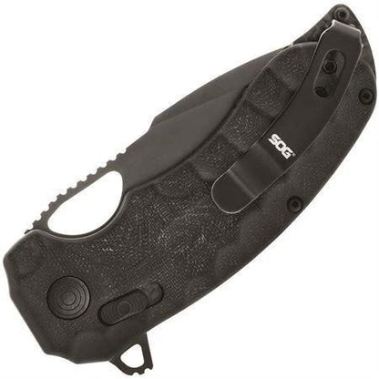 SOG Kiku LTE XR Lock Knife with Black TiNi CTS-XHP Blade, Extended Tang, Canvas Micarta Handle, EDC Tactical by SOG