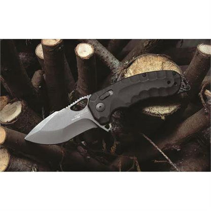 SOG Kiku LTE XR Lock Knife with Black TiNi CTS-XHP Blade, Extended Tang, Canvas Micarta Handle, EDC Tactical by SOG