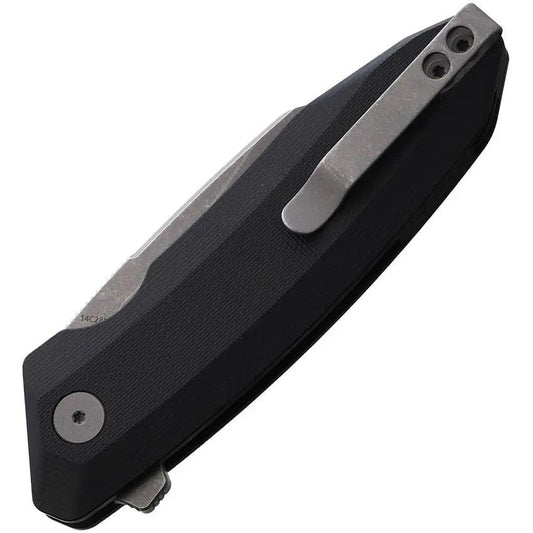 Damned Designs Linerlock Black G10 WRAITH-BLK-G10-14C28N-SW by Damned Designs