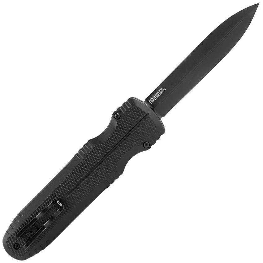 SOG Auto Pentagon OTF Blackout Knife With S35VN Blade Dynamic Locking EDC Tactical by SOG