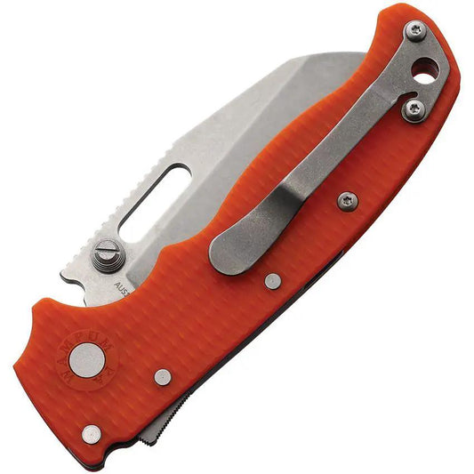 Demko AD 20.5 Shark-Lock Folding Knife For EDC Orange Grivory Handle AUS-10A 4 Inch Blade by Demko
