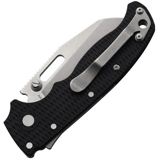 Demko AD 20.5 SharkLock EDC Knife With AUS10A Blade Premium Black Grivory Handle Lanyard For EDC Enthusiasts by Demko