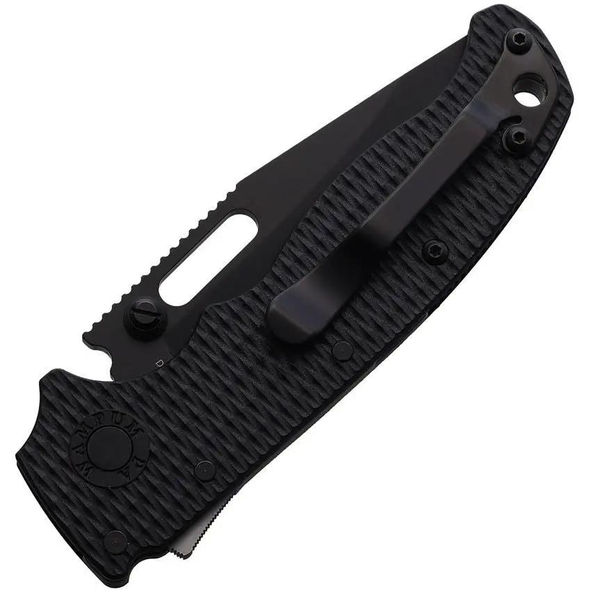 Demko AD 20.5 Shark Lock Folding Knife Premium D2 Tool Steel 3 Inch DLC Blade Black G10 For EDC Enthusiasts by Demko