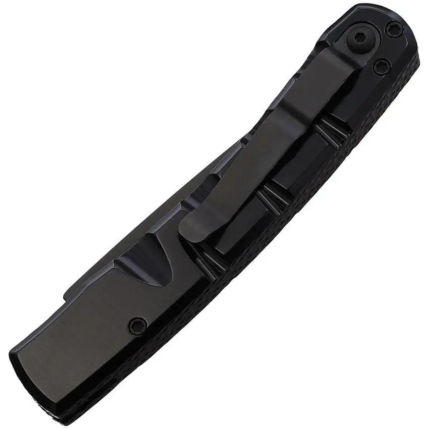 Piranha Knives Auto Virus Button Lock Black P-15BKT