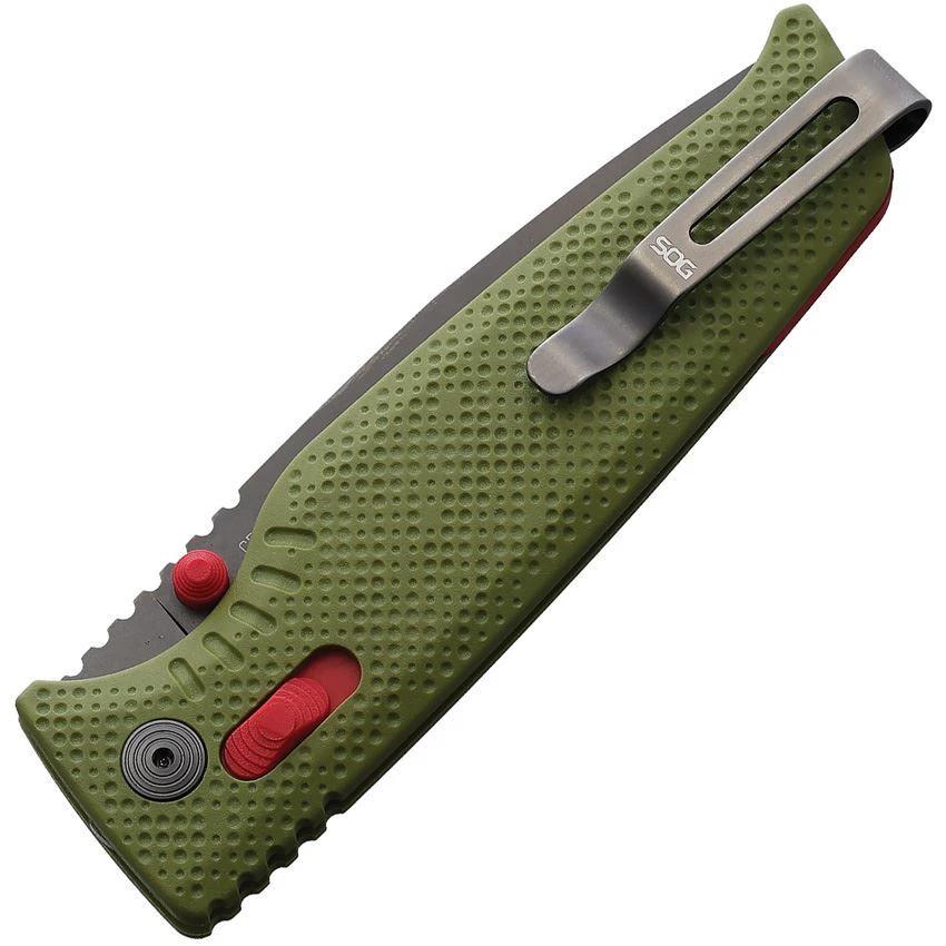 SOG Altair XR Lock Knife Field Green GRN Handle 3Inch Blade TiNi Coated 154CM Tactical EDC by Sog