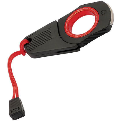 SOG Rapid Black Red Tactical Knife With Quick Deploy Sheath 2.88in Overall Stainless Tanto Blade For EDC Enthusiasts by Sog