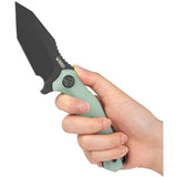 Kubey Golf EDC Fixed Blade Jade KU230D - AUS-10A Stainless Tanto With Jade G10 Handle by Kubey