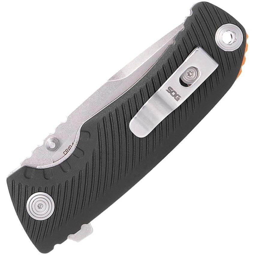 SOG Tellus ATK Linerlock Rugged Assisted Opening Knife for EDC Fans 3.25in Blade Stonewash 440 Stainless by Sog