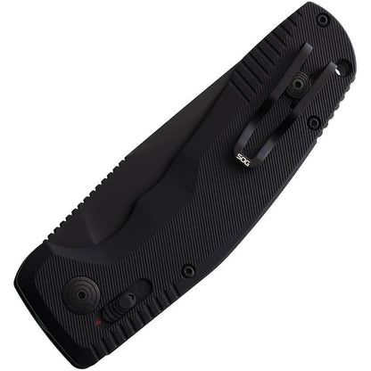 SOG Auto Knife AU-XR Tac Double-Action Safety D2 Serrated Blade Black TiNi EDC Tactical by SOG