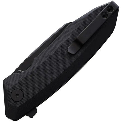 Damned Designs Linerlock Black G10 WRAITH-BLK-G10-14C28N-BLK by Damned Designs
