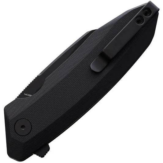 Damned Designs Linerlock Black G10 WRAITH-BLK-G10-14C28N-BLK by Damned Designs