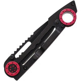 Mantis Monacoe Framelock T5-C - 4.5 Inch Closed With BG-42 Drop Point Blade And Carabiner Loop by Mantis