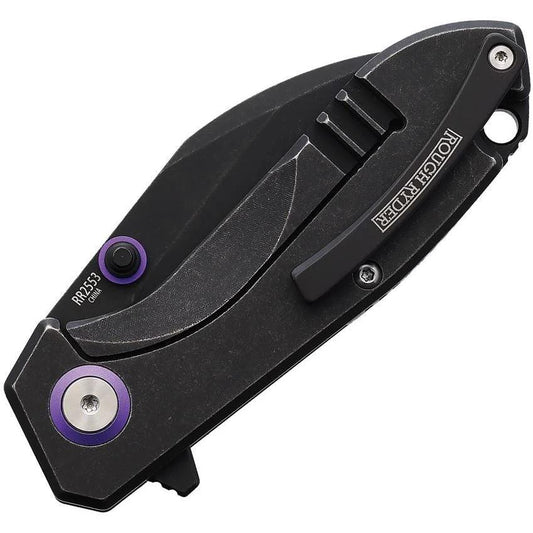 Rough Rider Tattoo Series Framelock Purple Knife For Tattoo Artists With Pocket Clip by Rough Rider
